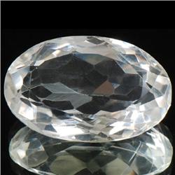 34.14ct. Brialliant natural WHITE QUARTZ VVS Retail $700 (GEM-6433)