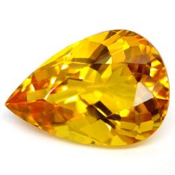 5.27ct. Sparkling Yellow Citrine Pear RETAIL $650 (GEM-6804)