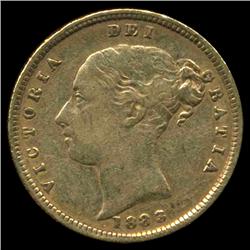 1883 Great Britain Gold Half Soverign Coin XF (COI-625)