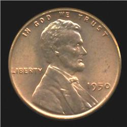 1950 Lincoln 1c Cent BU Gem+ Coin (COI-1497)