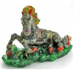 400ct. Mustang Figure Statue Fancy Sapphire RETAIL $950 (GEM-2967)