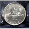 Image 1 : Canada $1.00 1935 CCCS Mint State 64.