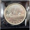 Image 1 : Canada $1.00 1947 Blunt CCCS Almost Uncirculated