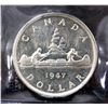 Image 1 : Canada $1.00 1947 Blunt CCCS Mint State-60