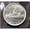 Image 1 : Canada $1.00 1947 Maple Leaf CCCS Mint State Key Date.