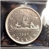 Image 1 : Canada $1.00 1947 Maple Leaf CCCS Mint State-60 Double HP