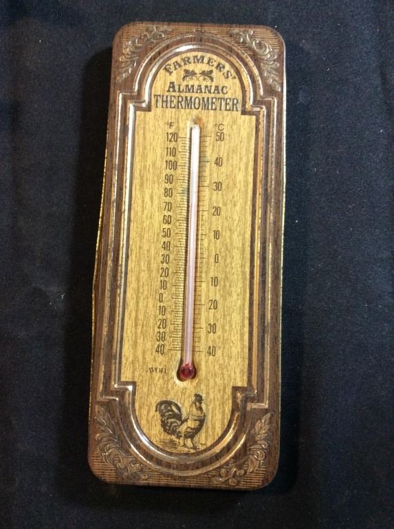 Farmers almanac thermometer