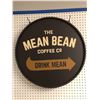 Image 1 : "The Mean Bean" Coffee Co large round advertisement sign from the Blockbuster partial animated movie