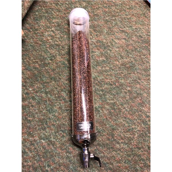 Plexiglass cylinder coffee bean dispenser filled with coffee beans from the Blockbuster partial anim