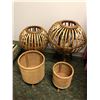 Image 1 : 2 sets of wicker rattan candle holders from the Blockbuster partial animated movie