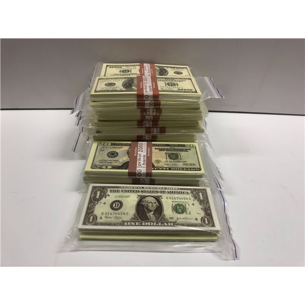 Approx. $200K film industry imitation US banknotes props - mostly $100 denominations, some $20s & so