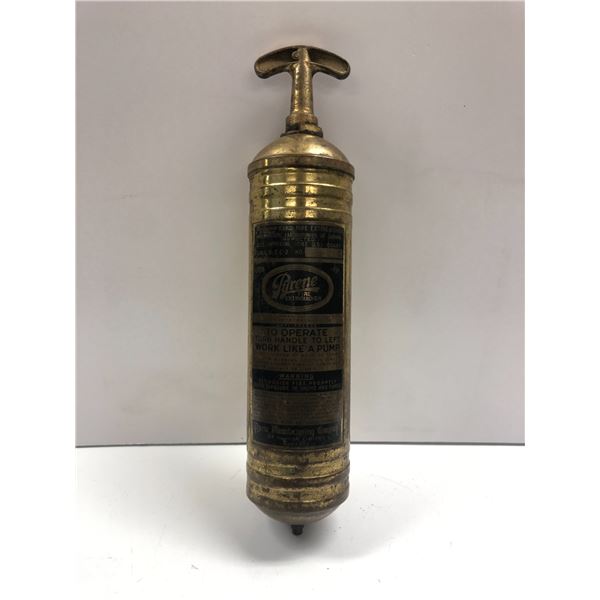 Antique brass fire extinguisher