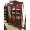 Image 1 : Cherry wood finish lighted buffet & hutch