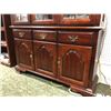 Image 2 : Cherry wood finish lighted buffet & hutch