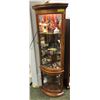 Image 1 : Curved glass front lighted corner display cabinet