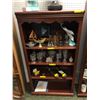 Image 1 : Approx. 5ft cherry wood finish book shelf