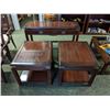 Image 1 : 3 pc wooden living room table set
