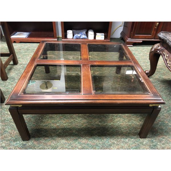 Wood & glass coffee table