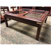 Image 2 : Wood & glass coffee table