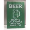 Image 1 : Nostalgic "Beer" wooden sign - 15 3/4in x 23 3/4in