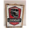Image 1 : Nostalgic Volkswagen Legendary Van metal on wood sign - 11 3/4 x 15 3/4