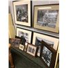 Image 1 : Group of 11 assorted mostly black & white framed background scene pictures & prints from movie set