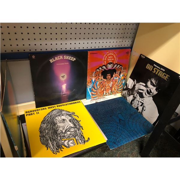 Group of 11 vintage vinyl LP's records - Jimi Hendrix/ Black Sheep/ Santana/ Elvis etc.