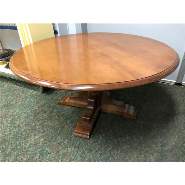 Solid maple round coffee table