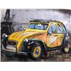 Image 2 : 3D metal crafted antique car in Paris decorative wall hanging - approx. 47in x 31in