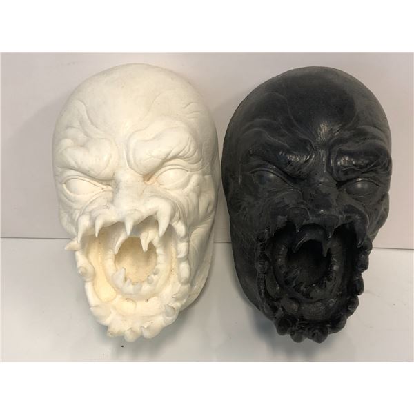 Two alien display heads from special effects studio