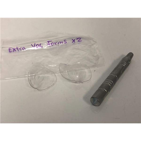 "Altered Carbon" - Small silver canister-like prop & 2 extra VAC forms