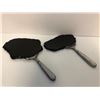 Image 1 : "Motherland: Fort Salem" - Witches hand held black faux obsidian hand mirror x 2