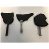 Image 1 : "Motherland: Fort Salem" - Witches hand held black faux obsidian hand mirror x 3