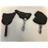 Image 2 : "Motherland: Fort Salem" - Witches hand held black faux obsidian hand mirror x 3