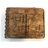Image 1 : "Motherland: Fort Salem" - Egyptian motif wooden parchment book w/ hieroglyphics pages