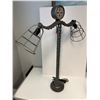 Image 1 : Industrial design heavy chain & gear double bulb table lamp