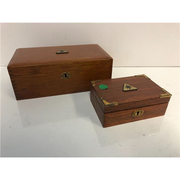 "Motherland: Fort Salem" - 2 wooden boxes w/ star design logo on top