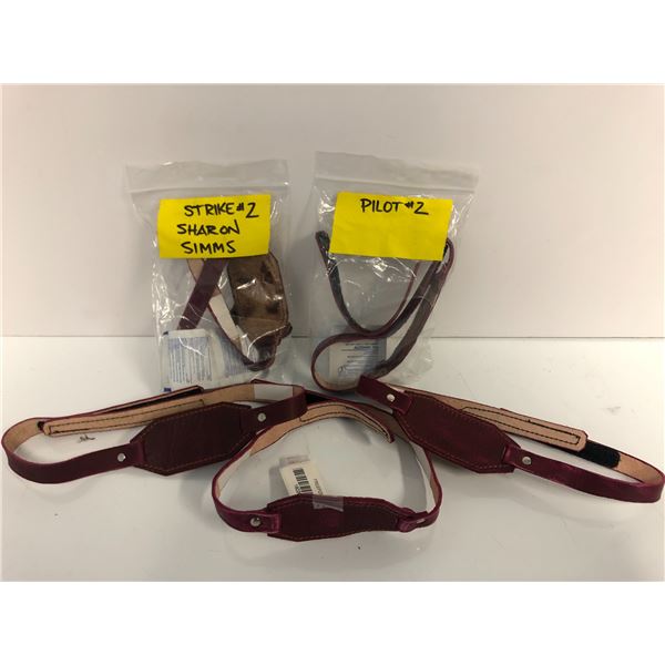 "Motherland: Fort Salem" - Group of 5 red leather collars Pilot #2/ Strike #2/ Sharon Simms