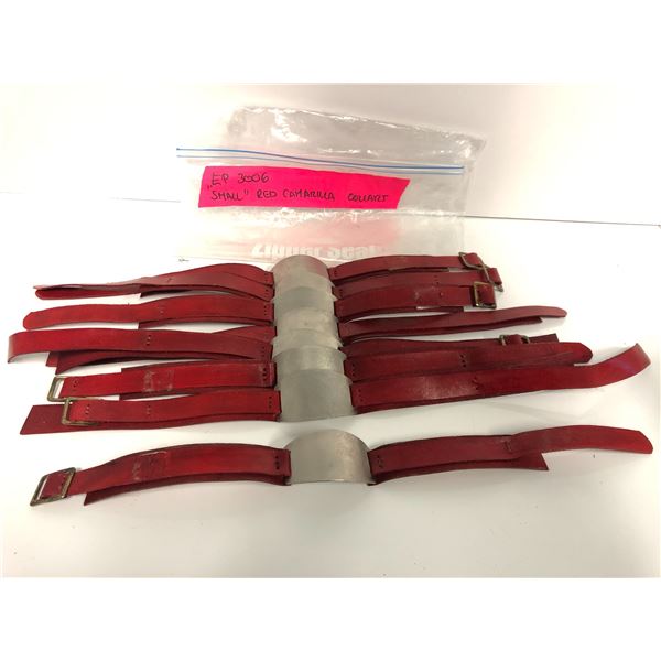 "Motherland: Fort Salem" - Group of 8 "Small" red "Camarilla" collars EP 3006
