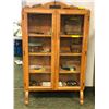 Image 1 : "Motherland: Fort Salem" - Vintage maple & glass display cabinet