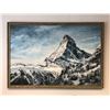 Image 1 : Large original oil on canvas painting "Matterhorn Mountain" signed by artist bottom right corner - a