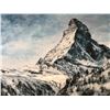 Image 2 : Large original oil on canvas painting "Matterhorn Mountain" signed by artist bottom right corner - a