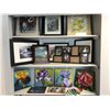 Image 1 : 3 shelves of assorted framed pictures/ prints & original art (approx. 15 pcs)