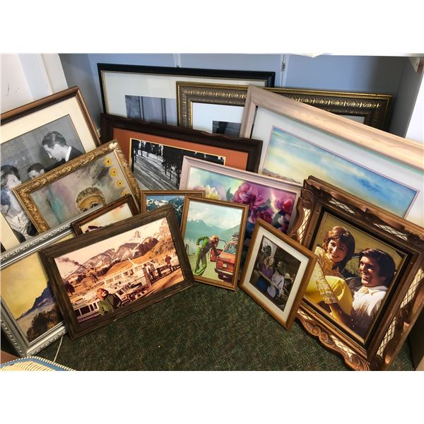 Large group of framed pictures/ prints & original art (approx. 14 pcs)