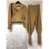Image 1 : "Motherland: Fort Salem" - Brown Military outfit w/accessories 4 pc set - includes shirt/pant/French