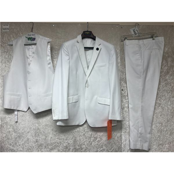 "Motherland: Fort Salem" - "#93 Marcus Tooms" White "Statement Italy" 3 pc tuxedo set with black lap