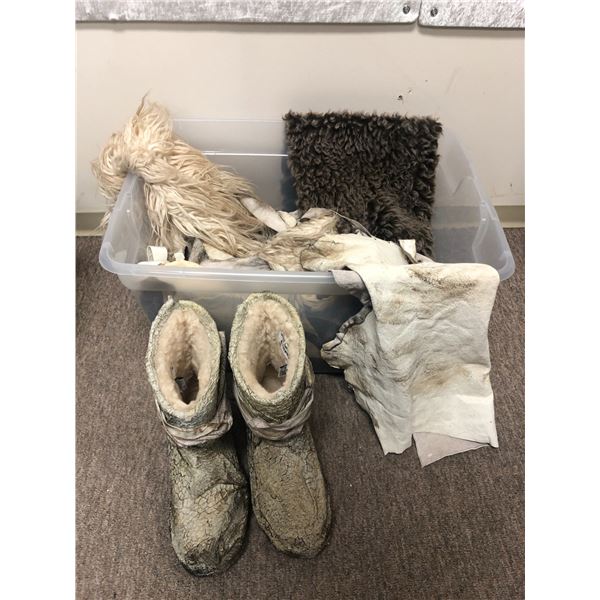 "Motherland: Fort Salem" - Box lot of Prehistoric Witch's assorted accessories & custom boots