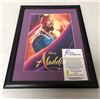 Image 1 : Framed "Disney Aladdin" Poster Signed by Will Smith w/COA from Real Authentic