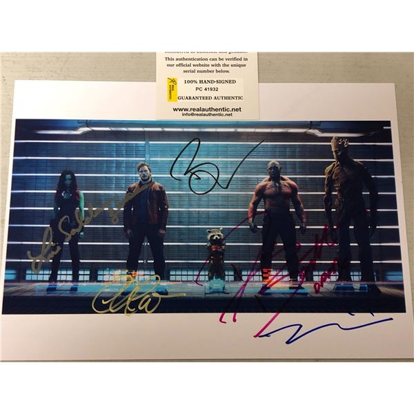 "Guardians of the Galaxy" - Cover Print Signed by Cast w/COA from Real Authentic - includes autograp