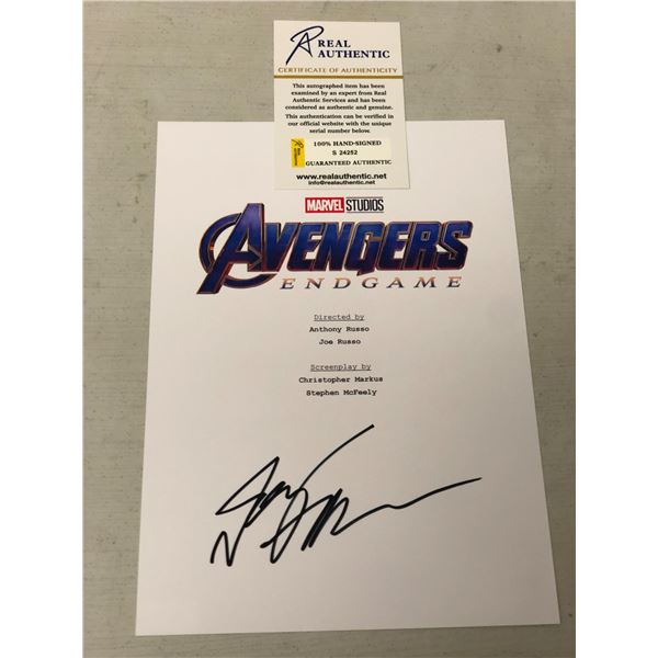 "Avengers: End Game" - Signed Script Cover by Cast ---- w/COA from Real Authentic